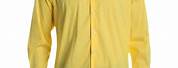 Yellow Long Sleeve Dress Shirt with Pocket
