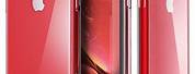 iPhone XR Red in Clear Square D Case