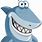 Smiling Cartoon Shark Clip Art