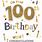 100th Birthday Certificate