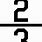 2 3 Fraction Symbol