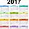 2017 Calendar Dates