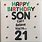 21st Birthday Cards for Son