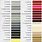 3M Striping Tape Color Chart