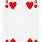 4 Hearts Playing Card