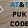 AT&T Sim Card PUK Code