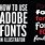 Adobe Font Types
