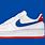 Air Force Ones Red White and Blue