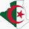 Algeria Map with Flag