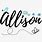 Allison Name Design