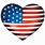 American Flag Heart PNG