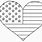 American Flag Heart Printable