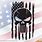 American Flag Skull Silhouette
