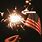 American Flag with Sparklers