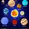 Animated Planets of Our Solar System