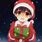 Anime Boy with Christmas Hat