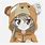 Anime Girl in Bear Costume