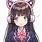 Anime Girl with Cat Ears and Headphones