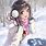 Anime Girl with Snow