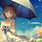 Anime Holding Umbrella