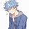 Anime Male with Blue Hair