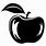 Apple SVG Black and White