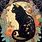Art Nouveau Black Cat