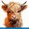 Baby Highland Cow Clip Art
