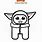 Baby Yoda Among Us Coloring Page