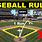 Baseball Game Rules