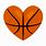 Basketball Love Heart