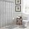 Bathroom Gray Shower Curtain