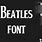 Beatles Font
