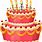 Birthday Party Cake Cartoon