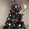 Black Christmas Tree with White Lights