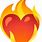 Black Fire Heart Emoji