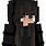 Black Hoodie Girl Minecraft Skin