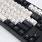 Black Keyboard White Keycaps
