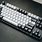 Black Keyboard with White Keys