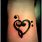 Black Music Heart Tattoo