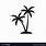 Black Palm Tree SVG