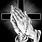 Black Praying Hands with Cross