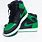 Black and Green Shoes