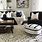 Black and White Living Room Rug