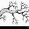 Black and White Tree Branch Drawing