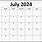 Blank July 23 Calendar