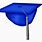Blue Graduation Cap Transparent Clip Art