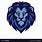 Blue Lion Head Logo