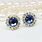 Blue Sapphire Stud Earrings