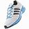 Blue and White Adidas Tennis Shoes